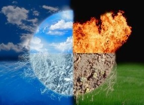 quatre éléments eau terre air feu
