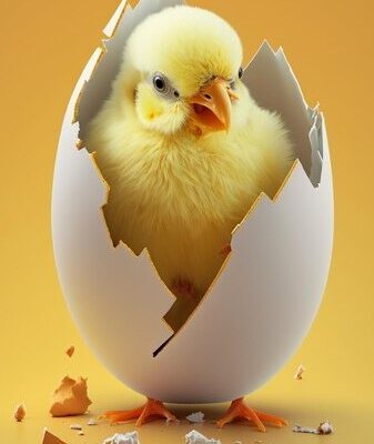bec-jaune, poussin