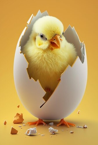 bec-jaune, poussin
