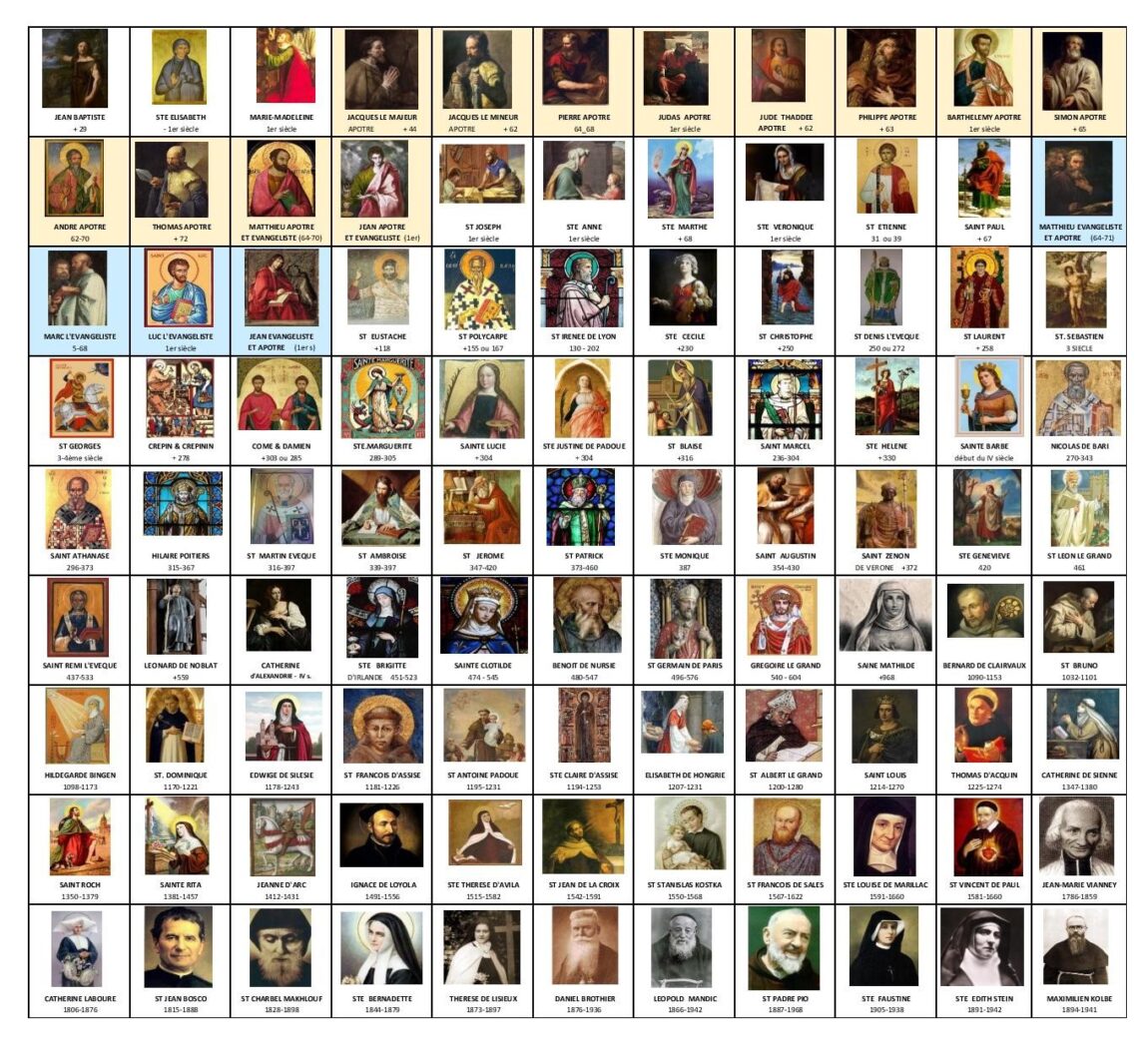saints et saintes