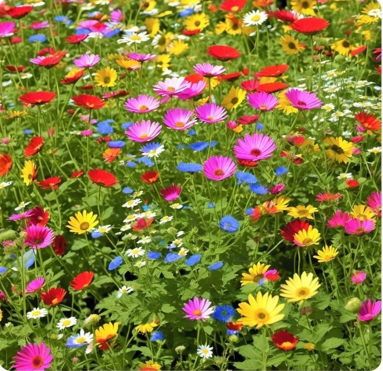 fleurs dans un pré