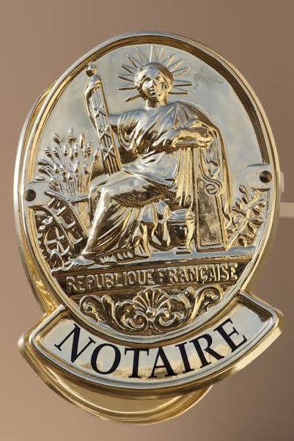 notaire plaque